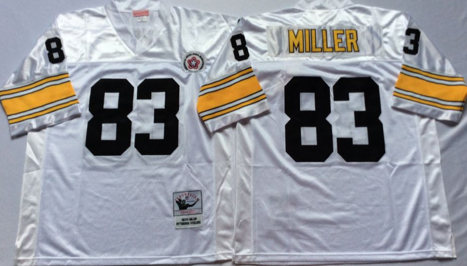 Men NFL Pittsburgh Steelers #83 Miller white Mitchell Ness jerseys